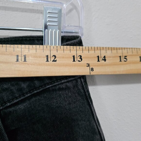 NWT Levi's Premium Ribcage Straight Ankle Jeans Black Wash 26 90s Minimalist - Picture 6 of 7